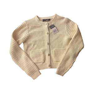 Cream Button-Up Women's Sweater with gold buttons 
Primark